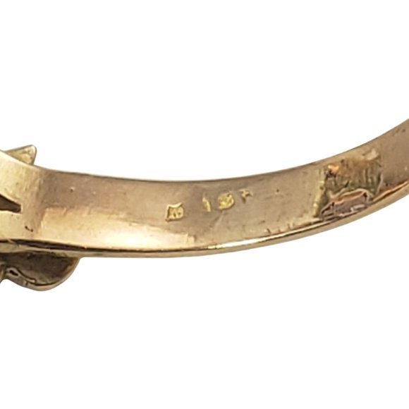 Vintage 14 Karat Yellow Gold Simulated Amethyst Ring Size 7 #12086 - Picture 6 of 8